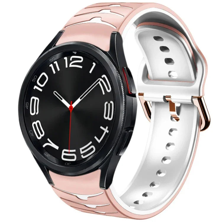 カーブテクスチャーシリコンウォッチバンド、Samsung Galaxy Watch 6 Classic 43mm用、Samsung Galaxy Watch 5 Pro ゴルフエディション用、Samsung Galaxy Watch 5 ゴルフエディション用