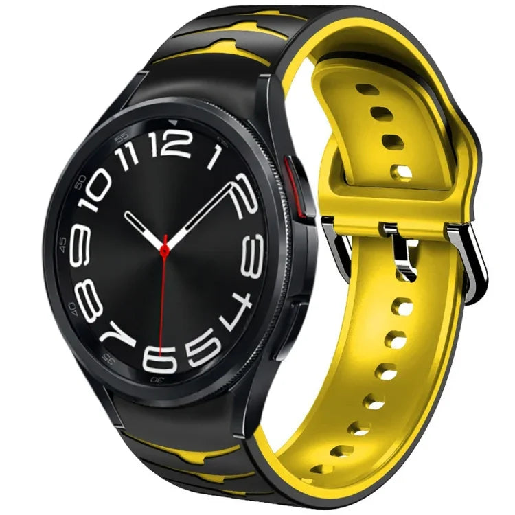 カーブテクスチャーシリコンウォッチバンド、Samsung Galaxy Watch 6 Classic 43mm用、Samsung Galaxy Watch 5 Pro ゴルフエディション用、Samsung Galaxy Watch 5 ゴルフエディション用