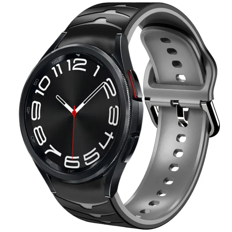 カーブテクスチャーシリコンウォッチバンド、Samsung Galaxy Watch 6 Classic 43mm用、Samsung Galaxy Watch 5 Pro ゴルフエディション用、Samsung Galaxy Watch 5 ゴルフエディション用