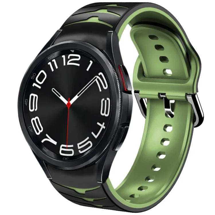 カーブテクスチャーシリコンウォッチバンド、Samsung Galaxy Watch 6 Classic 43mm用、Samsung Galaxy Watch 5 Pro ゴルフエディション用、Samsung Galaxy Watch 5 ゴルフエディション用