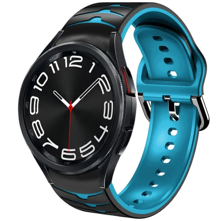 カーブテクスチャーシリコンウォッチバンド、Samsung Galaxy Watch 6 Classic 43mm用、Samsung Galaxy Watch 5 Pro ゴルフエディション用、Samsung Galaxy Watch 5 ゴルフエディション用