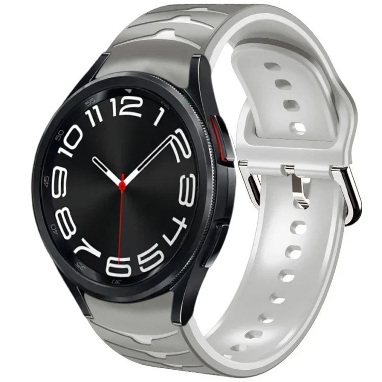 カーブテクスチャーシリコンウォッチバンド、Samsung Galaxy Watch 6 Classic 43mm用、Samsung Galaxy Watch 5 Pro ゴルフエディション用、Samsung Galaxy Watch 5 ゴルフエディション用
