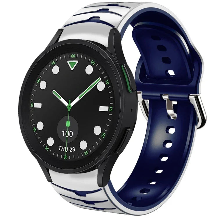 カーブテクスチャーシリコンウォッチバンド、Samsung Galaxy Watch 6 Classic 43mm用、Samsung Galaxy Watch 5 Pro ゴルフエディション用、Samsung Galaxy Watch 5 ゴルフエディション用