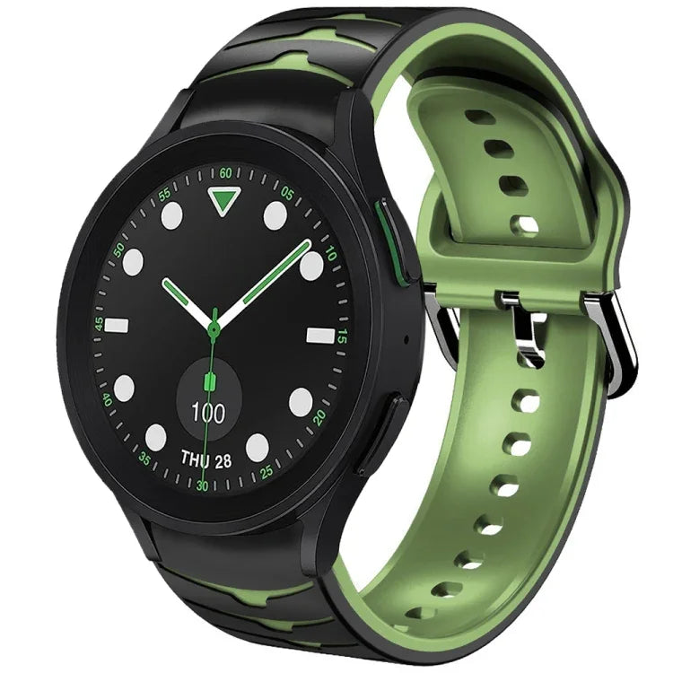カーブテクスチャーシリコンウォッチバンド、Samsung Galaxy Watch 6 Classic 43mm用、Samsung Galaxy Watch 5 Pro ゴルフエディション用、Samsung Galaxy Watch 5 ゴルフエディション用