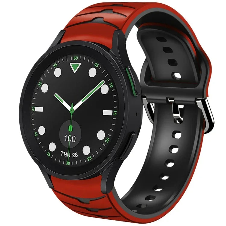 カーブテクスチャーシリコンウォッチバンド、Samsung Galaxy Watch 6 Classic 43mm用、Samsung Galaxy Watch 5 Pro ゴルフエディション用、Samsung Galaxy Watch 5 ゴルフエディション用