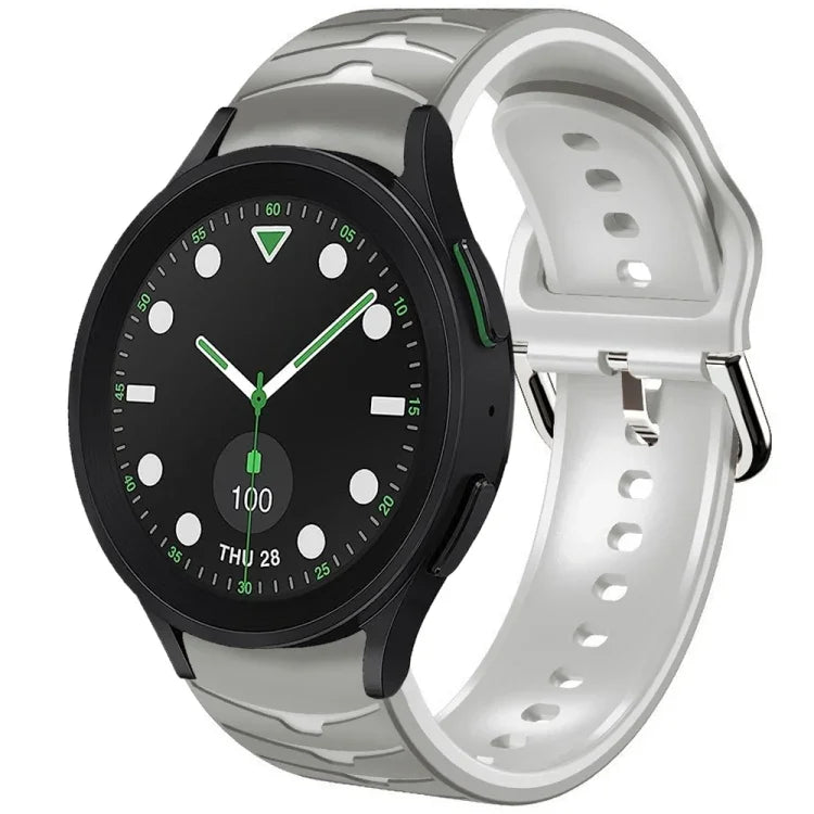 カーブテクスチャーシリコンウォッチバンド、Samsung Galaxy Watch 6 Classic 43mm用、Samsung Galaxy Watch 5 Pro ゴルフエディション用、Samsung Galaxy Watch 5 ゴルフエディション用