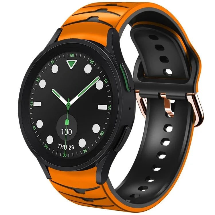 カーブテクスチャーシリコンウォッチバンド、Samsung Galaxy Watch 6 Classic 43mm用、Samsung Galaxy Watch 5 Pro ゴルフエディション用、Samsung Galaxy Watch 5 ゴルフエディション用