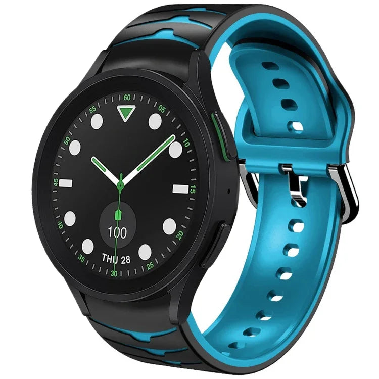 カーブテクスチャーシリコンウォッチバンド、Samsung Galaxy Watch 6 Classic 43mm用、Samsung Galaxy Watch 5 Pro ゴルフエディション用、Samsung Galaxy Watch 5 ゴルフエディション用