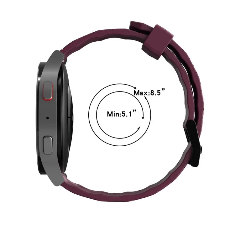 カーブテクスチャーシリコンウォッチバンド、Samsung Galaxy Watch 6 Classic 43mm用、Samsung Galaxy Watch 5 Pro ゴルフエディション用、Samsung Galaxy Watch 5 ゴルフエディション用
