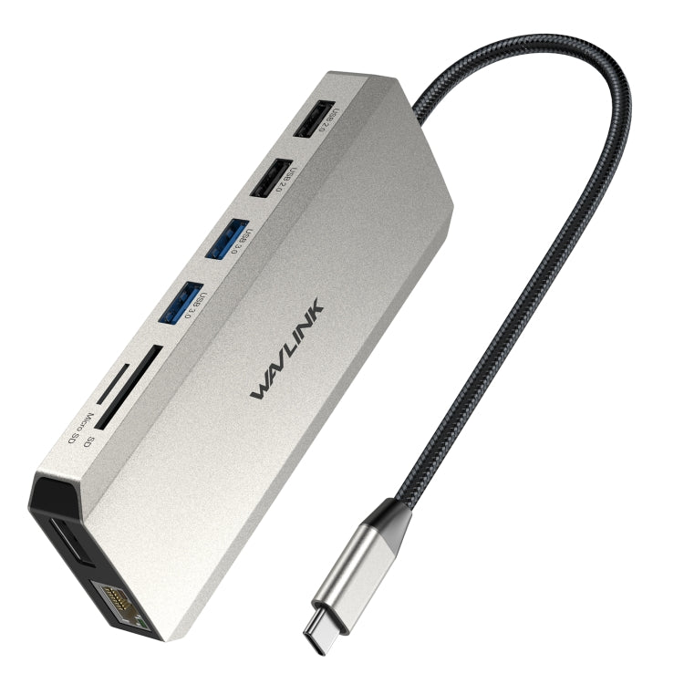 Wavlink UMD302 Type-C to マルチポート デュアル4K HDMIハブ トリプルモニター 12in1 ノートパソコンドッキングステーション UMD302