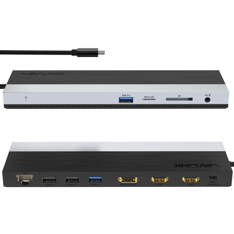 Wavlink UMD08 DisplayPort 12in1 Type-C トリプルディスプレイドッキングステーション UMD08