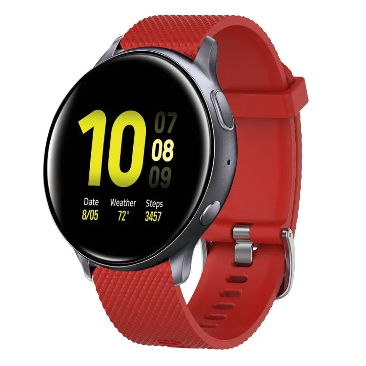 20mmダイヤモンドテクスチャーシリコンウォッチバンド、Samsung Galaxy Watch 4 Classic 42mm用、Samsung Galaxy Watch Active 2 44mm用、Samsung Galaxy Watch Active 2 40mm用、Samsung Galaxy Watch 42mm用