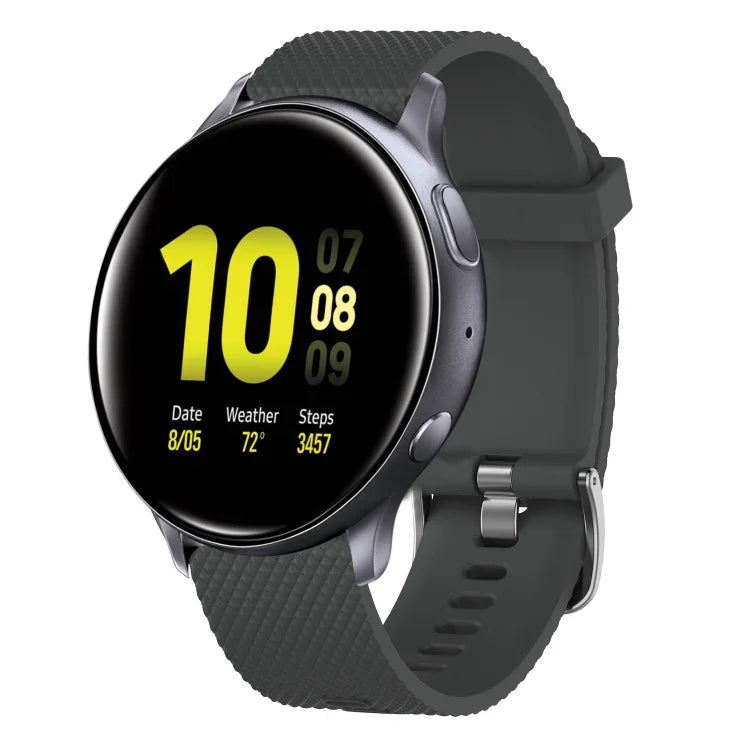 20mmダイヤモンドテクスチャーシリコンウォッチバンド、Samsung Galaxy Watch 4 Classic 42mm用、Samsung Galaxy Watch Active 2 44mm用、Samsung Galaxy Watch Active 2 40mm用、Samsung Galaxy Watch 42mm用