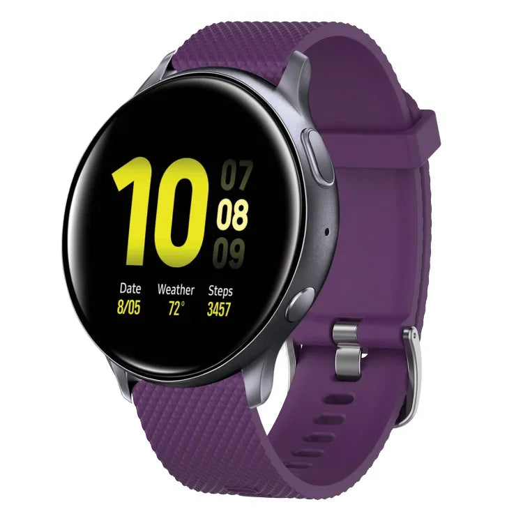 20mmダイヤモンドテクスチャーシリコンウォッチバンド、Samsung Galaxy Watch 4 Classic 42mm用、Samsung Galaxy Watch Active 2 44mm用、Samsung Galaxy Watch Active 2 40mm用、Samsung Galaxy Watch 42mm用