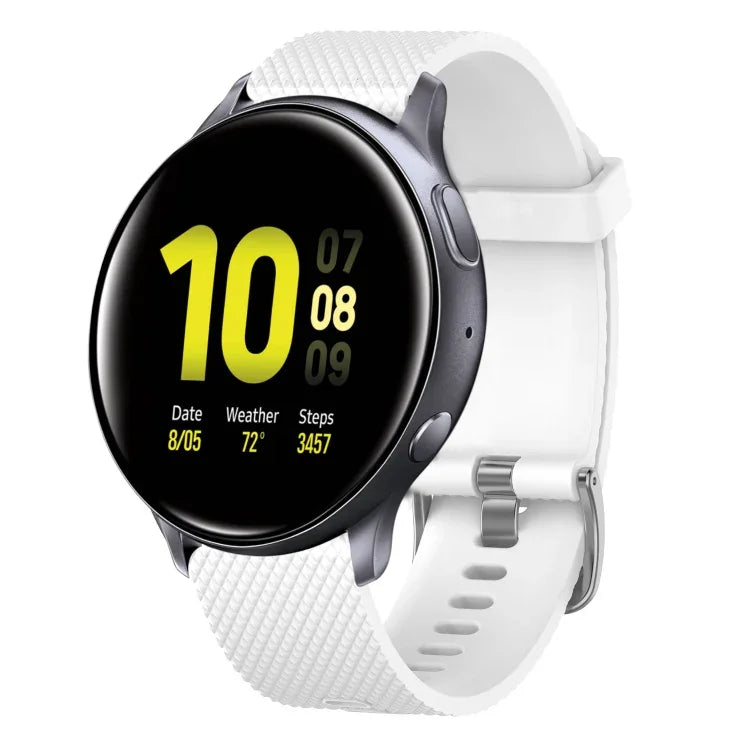 20mmダイヤモンドテクスチャーシリコンウォッチバンド、Samsung Galaxy Watch 4 Classic 42mm用、Samsung Galaxy Watch Active 2 44mm用、Samsung Galaxy Watch Active 2 40mm用、Samsung Galaxy Watch 42mm用