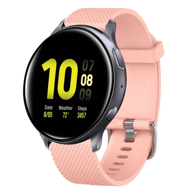 20mmダイヤモンドテクスチャーシリコンウォッチバンド、Samsung Galaxy Watch 4 Classic 42mm用、Samsung Galaxy Watch Active 2 44mm用、Samsung Galaxy Watch Active 2 40mm用、Samsung Galaxy Watch 42mm用
