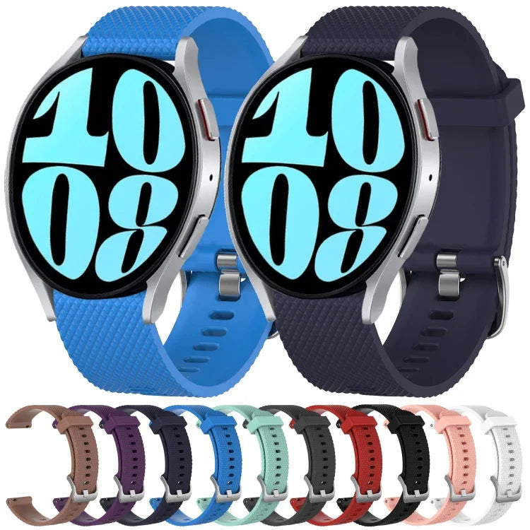 20mmダイヤモンドテクスチャーシリコンウォッチバンド、Samsung Galaxy Watch 4 Classic 42mm用、Samsung Galaxy Watch Active 2 44mm用、Samsung Galaxy Watch Active 2 40mm用、Samsung Galaxy Watch 42mm用