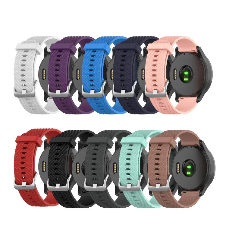 20mmダイヤモンドテクスチャーシリコンウォッチバンド、Samsung Galaxy Watch 4 Classic 42mm用、Samsung Galaxy Watch Active 2 44mm用、Samsung Galaxy Watch Active 2 40mm用、Samsung Galaxy Watch 42mm用