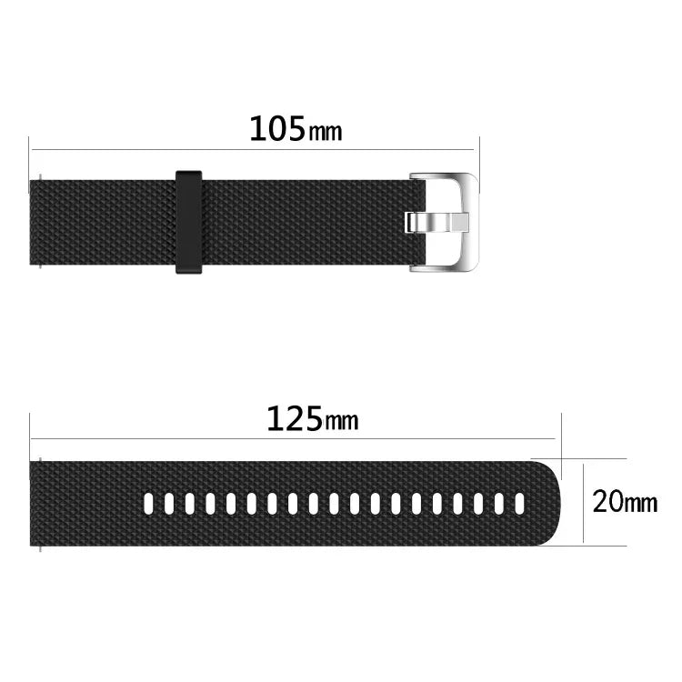 20mmダイヤモンドテクスチャーシリコンウォッチバンド、Samsung Galaxy Watch 4 Classic 42mm用、Samsung Galaxy Watch Active 2 44mm用、Samsung Galaxy Watch Active 2 40mm用、Samsung Galaxy Watch 42mm用