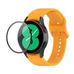 JUNSUNMAY シリコン調節可能ストラップ＋全面カバープラスチックスクリーンプロテクターキット、Samsung Galaxy Watch5 40mm用、Samsung Galaxy Watch4 44mm用、Samsung Galaxy Watch4 40mm用