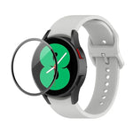 JUNSUNMAY シリコン調節可能ストラップ＋全面カバープラスチックスクリーンプロテクターキット、Samsung Galaxy Watch5 40mm用、Samsung Galaxy Watch4 44mm用、Samsung Galaxy Watch4 40mm用