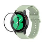 JUNSUNMAY シリコン調節可能ストラップ＋全面カバープラスチックスクリーンプロテクターキット、Samsung Galaxy Watch5 40mm用、Samsung Galaxy Watch4 44mm用、Samsung Galaxy Watch4 40mm用