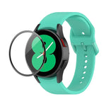 JUNSUNMAY シリコン調節可能ストラップ＋全面カバープラスチックスクリーンプロテクターキット、Samsung Galaxy Watch5 40mm用、Samsung Galaxy Watch4 44mm用、Samsung Galaxy Watch4 40mm用