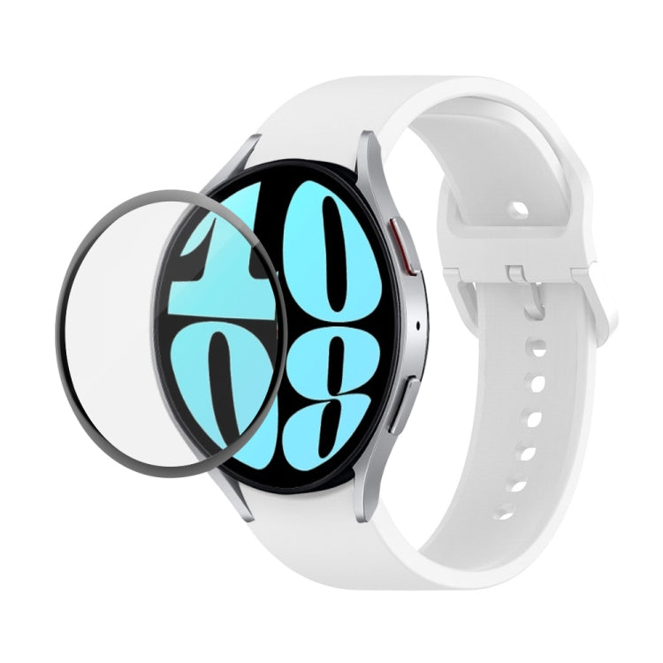 JUNSUNMAY シリコン調整ストラップ + フルカバレッジPMMAスクリーンプロテクターキット Samsung Galaxy Watch6 Classic 47mm用、Samsung Galaxy Watch6 44mm用、Samsung Galaxy Watch6 40mm用