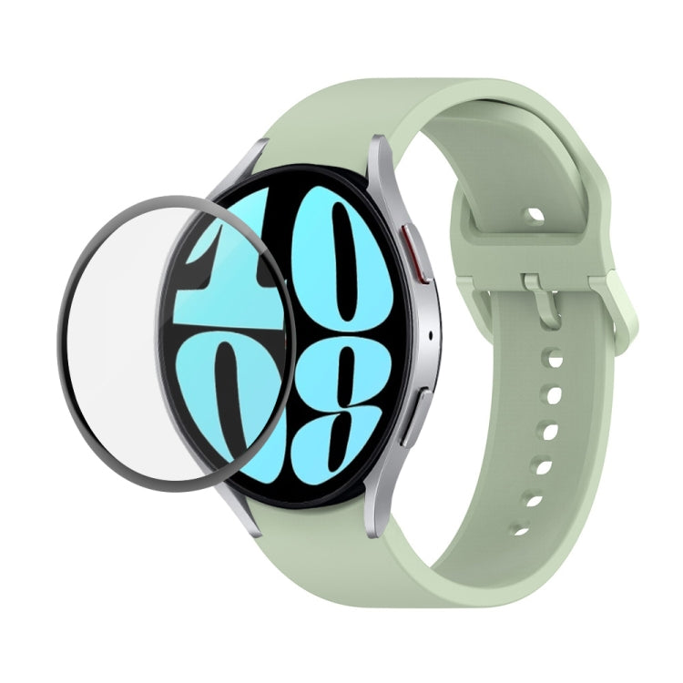 JUNSUNMAY シリコン調整ストラップ + フルカバレッジPMMAスクリーンプロテクターキット Samsung Galaxy Watch6 Classic 47mm用、Samsung Galaxy Watch6 44mm用、Samsung Galaxy Watch6 40mm用