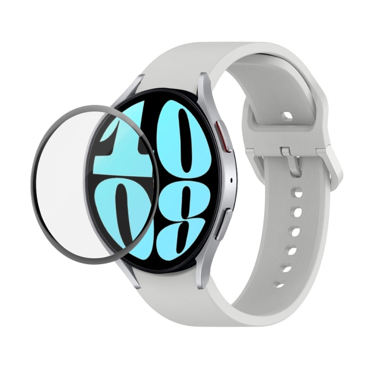 JUNSUNMAY シリコン調整ストラップ + フルカバレッジPMMAスクリーンプロテクターキット Samsung Galaxy Watch6 Classic 47mm用、Samsung Galaxy Watch6 44mm用、Samsung Galaxy Watch6 40mm用