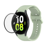 JUNSUNMAY シリコン調節可能ストラップ＋全面カバープラスチックスクリーンプロテクターキット、Samsung Galaxy Watch5 40mm用、Samsung Galaxy Watch4 44mm用、Samsung Galaxy Watch4 40mm用