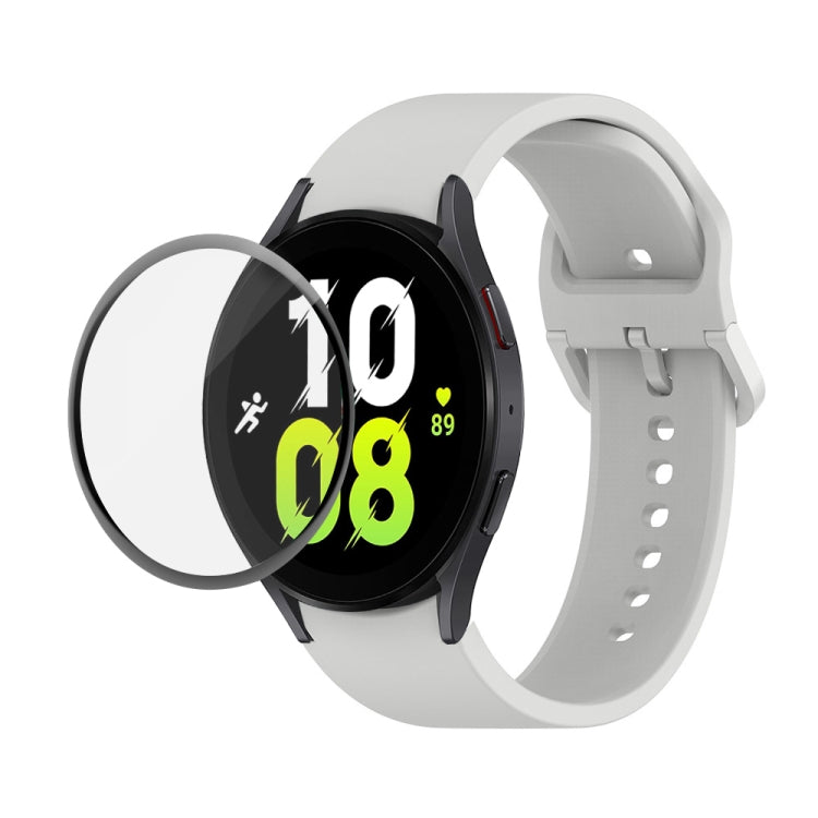 JUNSUNMAY シリコン調整ストラップ + フルカバレッジPMMAスクリーンプロテクターキット Samsung Galaxy Watch6 Classic 43mm用、Samsung Galaxy Watch5 44mm用、Samsung Galaxy Watch5 Pro 45mm用