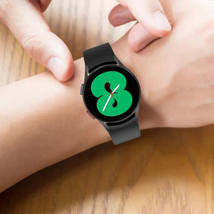 JUNSUNMAY シリコン調節可能ストラップ＋全面カバープラスチックスクリーンプロテクターキット、Samsung Galaxy Watch5 40mm用、Samsung Galaxy Watch4 44mm用、Samsung Galaxy Watch4 40mm用