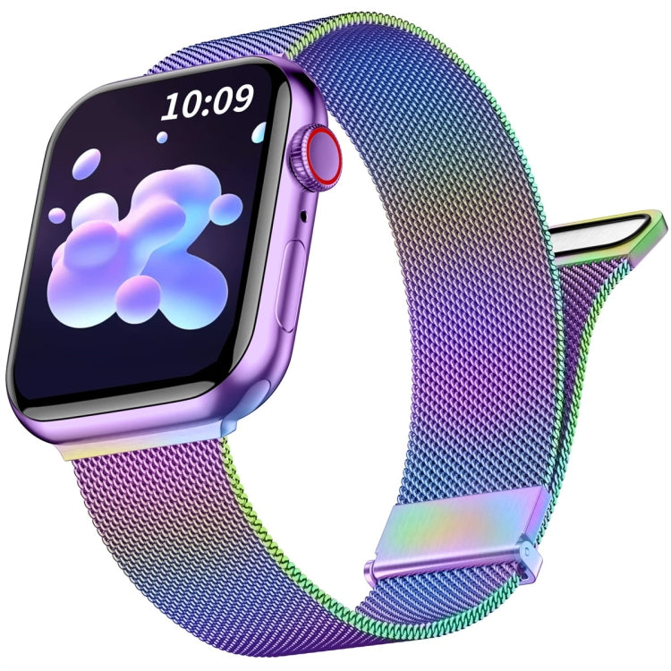 ミラノダブルマグネティックスチールメッシュウォッチバンド、Apple Watch Ultra 49mm用、Apple Watch 8 41mm用、Apple Watch 8 45mm用、Apple Watch SE 2022 40mm用、Apple Watch SE 2022 44mm用、Apple Watch 7 41mm用