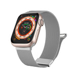 ミランダブルマグネティックスチールメッシュウォッチバンド、Apple Watch 7 45mm用、Apple Watch SE 40mm用、Apple Watch SE 44mm用、Apple Watch 6 40mm用、Apple Watch 6 44mm用、Apple Watch 5 44mm用