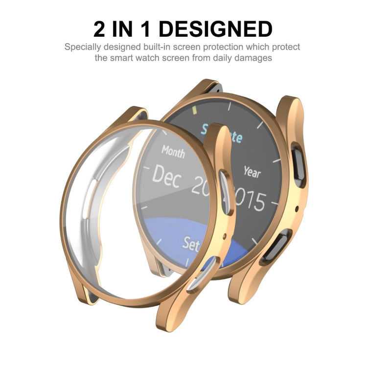 ENKAY Hat-Prince 全面保護電気めっきソフトTPUケース、画面保護付き、Samsung Galaxy Watch6 44mm用、Samsung Galaxy Watch6 40mm用