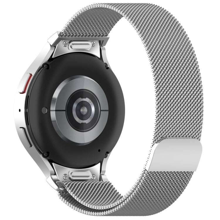 ボタンスタイルミラノマグネティックメタルウォッチバンド、Samsung Galaxy Watch 6 Classic用、Samsung Galaxy Watch5 / 5 Pro用、Samsung Galaxy Watch4 / 4 Classic 46mm用、Samsung Galaxy Watch3 41mm用