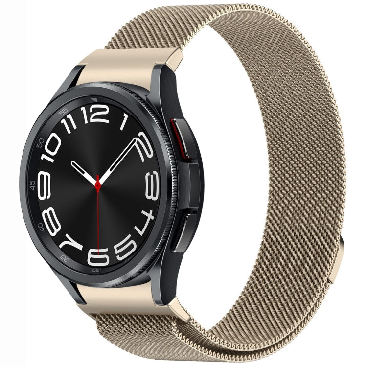 ボタンスタイルミラノマグネティックメタルウォッチバンド、Samsung Galaxy Watch 6 Classic用、Samsung Galaxy Watch5 / 5 Pro用、Samsung Galaxy Watch4 / 4 Classic 46mm用、Samsung Galaxy Watch3 41mm用
