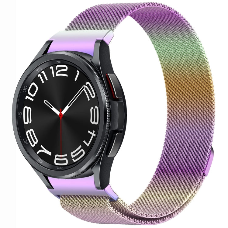 ボタンスタイルミラノマグネティックメタルウォッチバンド、Samsung Galaxy Watch 6 Classic用、Samsung Galaxy Watch5 / 5 Pro用、Samsung Galaxy Watch4 / 4 Classic 46mm用、Samsung Galaxy Watch3 41mm用