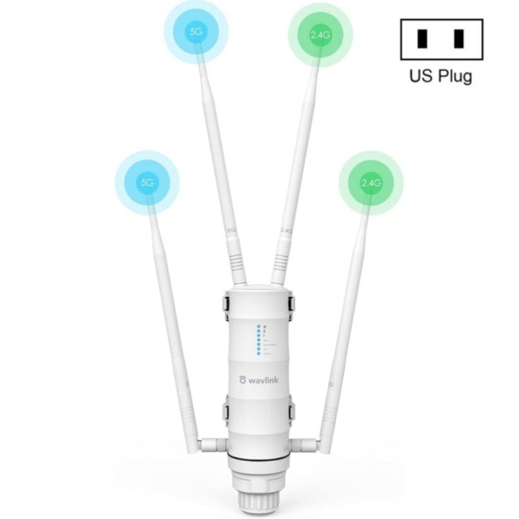 WAVLINK WN572HP3 AC1200 デュアルバンド耐候性無線ルーター 屋外WiFiエクステンダー、米国プラグ、EUプラグ、英国プラグ、オーストラリアプラグ