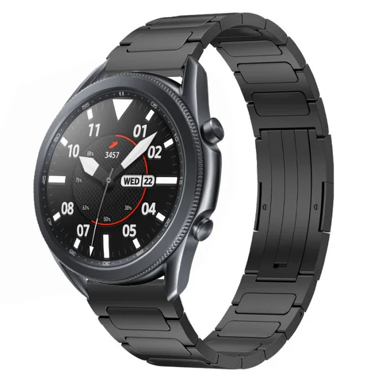 22mm I字型チタン合金ウォッチバンド、Samsung Galaxy Watch3 45mm用、Samsung Gear S3 Classic用、Samsung Gear S3 Frontier用