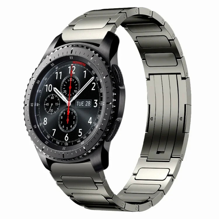 22mm I-Shaped Titanium Alloy Watch Band, For Samsung Galaxy Watch3 45mm, For Samsung Gear S3 Classic, For Samsung Gear S3 Frontier