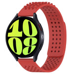 20mm穴通気性3Dドットシリコンウォッチバンド、Samsung Galaxy Watch 6 Classic 47mm用、Samsung Galaxy Watch 6 44mm用、Samsung Galaxy Watch 6 40mm用
