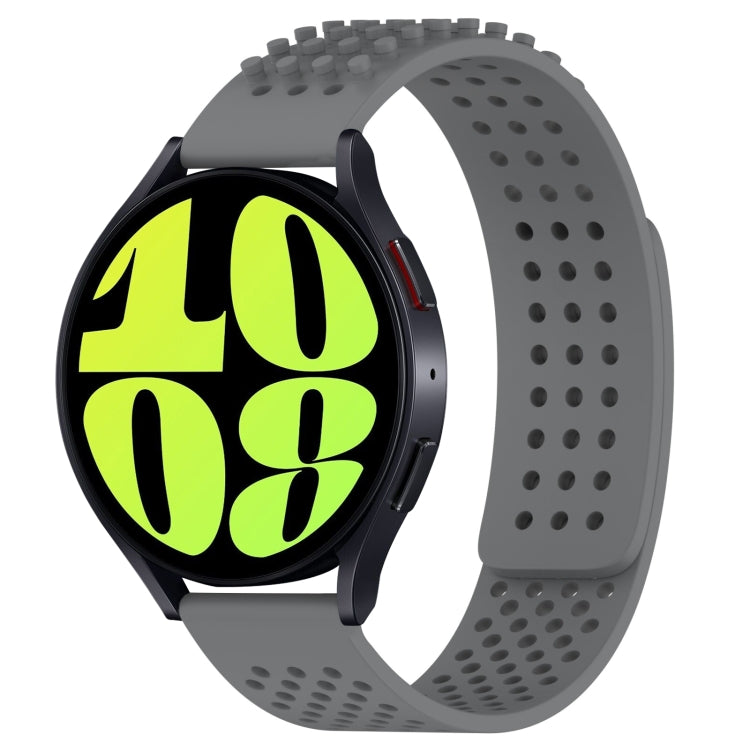 20mm穴通気性3Dドットシリコンウォッチバンド、Samsung Galaxy Watch 6 Classic 47mm用、Samsung Galaxy Watch 6 44mm用、Samsung Galaxy Watch 6 40mm用