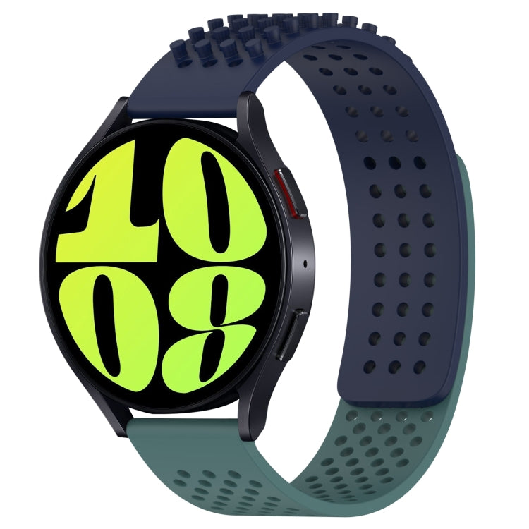20mm穴通気性3Dドットシリコンウォッチバンド、Samsung Galaxy Watch 6 Classic 47mm用、Samsung Galaxy Watch 6 44mm用、Samsung Galaxy Watch 6 40mm用