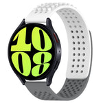 20mm穴通気性3Dドットシリコンウォッチバンド、Samsung Galaxy Watch 6 Classic 47mm用、Samsung Galaxy Watch 6 44mm用、Samsung Galaxy Watch 6 40mm用