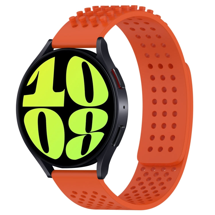 20mm穴通気性3Dドットシリコンウォッチバンド、Samsung Galaxy Watch 6 Classic 47mm用、Samsung Galaxy Watch 6 44mm用、Samsung Galaxy Watch 6 40mm用
