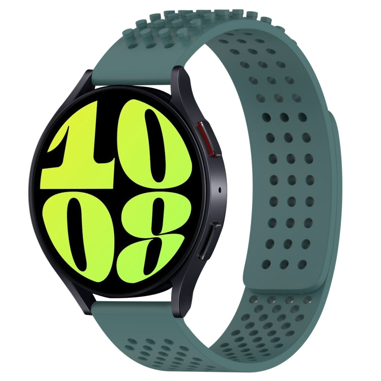 20mm穴通気性3Dドットシリコンウォッチバンド、Samsung Galaxy Watch 6 Classic 47mm用、Samsung Galaxy Watch 6 44mm用、Samsung Galaxy Watch 6 40mm用
