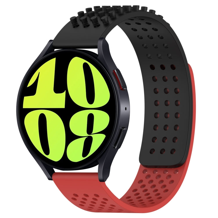 20mm穴通気性3Dドットシリコンウォッチバンド、Samsung Galaxy Watch 6 Classic 47mm用、Samsung Galaxy Watch 6 44mm用、Samsung Galaxy Watch 6 40mm用