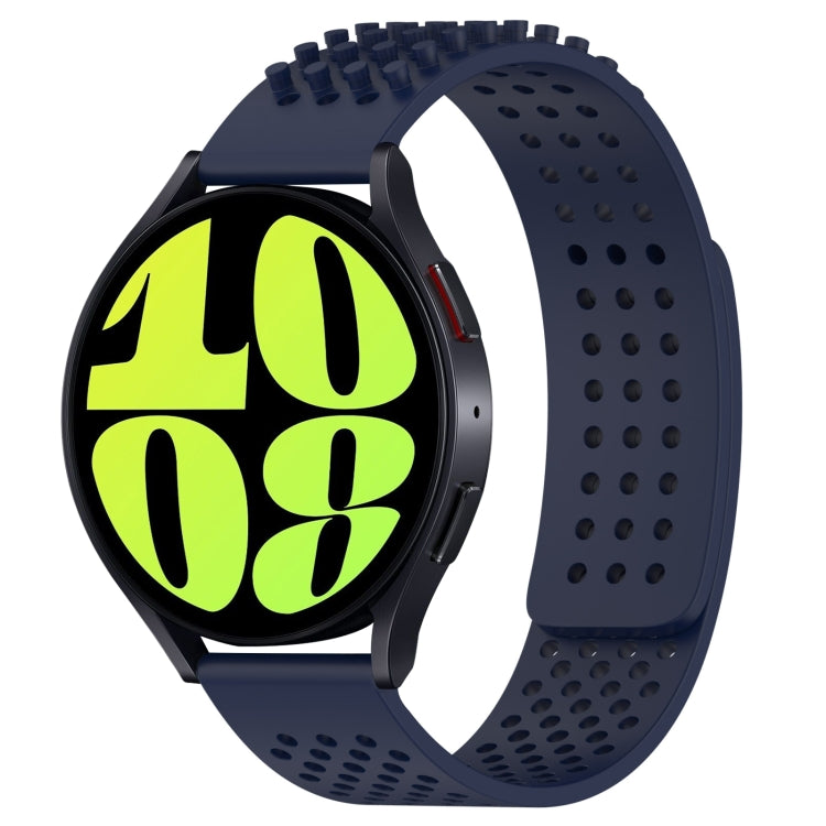 20mm穴通気性3Dドットシリコンウォッチバンド、Samsung Galaxy Watch 6 Classic 47mm用、Samsung Galaxy Watch 6 44mm用、Samsung Galaxy Watch 6 40mm用